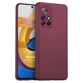 Microsonic Matte Silicone Xiaomi Poco M4 Pro Mor Cep Telefonu Kılıfı
