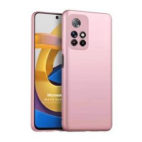 Microsonic Matte Silicone Xiaomi Poco M4 Pro Rose Gold Cep Telefonu Kılıfı