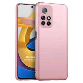 Microsonic Matte Silicone Xiaomi Poco M4 Pro Rose Gold Cep Telefonu Kılıfı