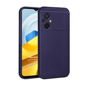 Microsonic Matte Silicone Xiaomi Poco M5 Lacivert Cep Telefonu Kılıfı