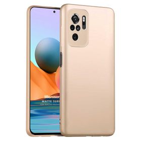 Microsonic Matte Silicone Xiaomi Poco M5S Gold Cep Telefonu Kılıfı