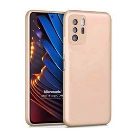 Microsonic Matte Silicone Xiaomi Poco X3 GT Gold Cep Telefonu Kılıfı