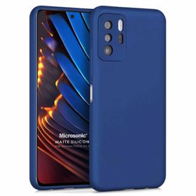 Microsonic Matte Silicone Xiaomi Poco X3 GT Lacivert Cep Telefonu Kılıfı