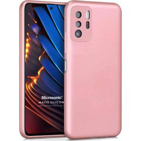 Microsonic Matte Silicone Xiaomi Poco X3 GT Rose Gold Cep Telefonu Kılıfı
