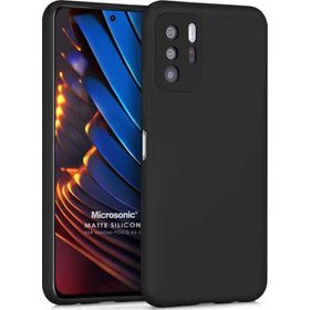 Microsonic Matte Silicone Xiaomi Poco X3 GT Siyah Cep Telefonu Kılıfı