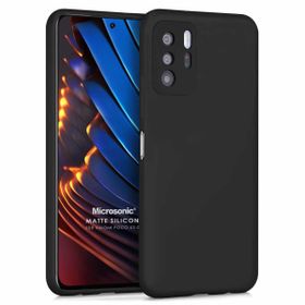 Microsonic Matte Silicone Xiaomi Poco X3 GT Siyah Cep Telefonu Kılıfı