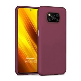 Microsonic Matte Silicone Xiaomi Poco X3 NFC Mor Cep Telefonu Kılıfı