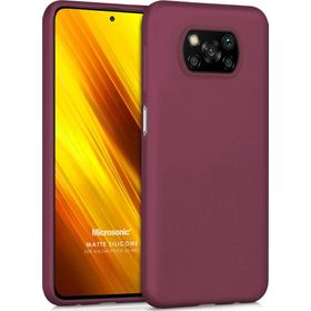Microsonic Matte Silicone Xiaomi Poco X3 NFC Mor Cep Telefonu Kılıfı