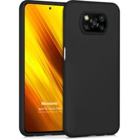 Microsonic Matte Silicone Xiaomi Poco X3 NFC Siyah Kılıf