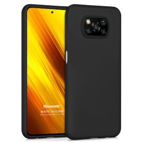 Microsonic Matte Silicone Xiaomi Poco X3 NFC Siyah Kılıf