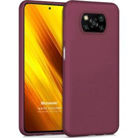 Microsonic Matte Silicone Xiaomi Poco X3 Pro Mor Cep Telefonu Kılıfı