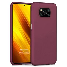 Microsonic Matte Silicone Xiaomi Poco X3 Pro Mor Cep Telefonu Kılıfı