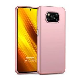 Microsonic Matte Silicone Xiaomi Poco X3 Pro Rose Gold Cep Telefonu Kılıfı