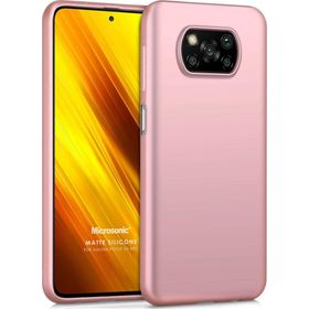 Microsonic Matte Silicone Xiaomi Poco X3 Pro Rose Gold Cep Telefonu Kılıfı