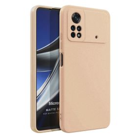 Microsonic Matte Silicone Xiaomi Poco X4 Pro 5G Gold Cep Telefonu Kılıfı