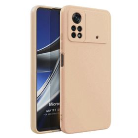Microsonic Matte Silicone Xiaomi Poco X4 Pro 5G Gold Cep Telefonu Kılıfı