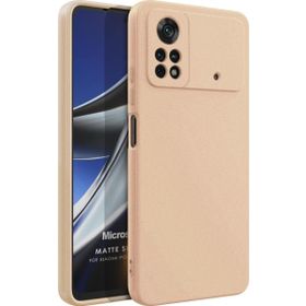 Microsonic Matte Silicone Xiaomi Poco X4 Pro 5G Gold Cep Telefonu Kılıfı