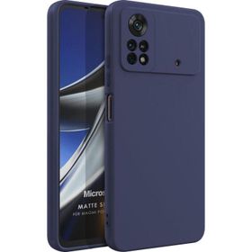 Microsonic Matte Silicone Xiaomi Poco X4 Pro 5G Lacivert Kılıf