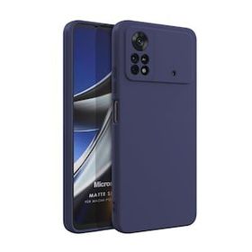 Microsonic Matte Silicone Xiaomi Poco X4 Pro 5G Lacivert Kılıf