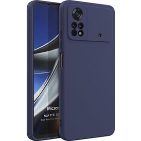 Microsonic Matte Silicone Xiaomi Poco X4 Pro 5G Lacivert Kılıf