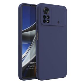 Microsonic Matte Silicone Xiaomi Poco X4 Pro 5G Lacivert Kılıf
