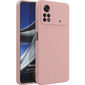 Microsonic Matte Silicone Xiaomi Poco X4 Pro 5G Rose Gold Cep Telefonu Kılıfı