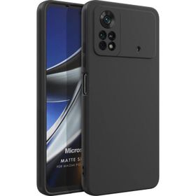 Microsonic Matte Silicone Xiaomi Poco X4 Pro 5G Siyah Kılıf