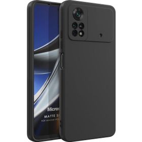 Microsonic Matte Silicone Xiaomi Poco X4 Pro 5G Siyah Kılıf