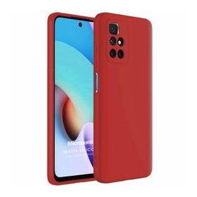 Microsonic Matte Silicone Xiaomi Redmi 10 2022 Kırmızı Cep Telefonu Kılıfı