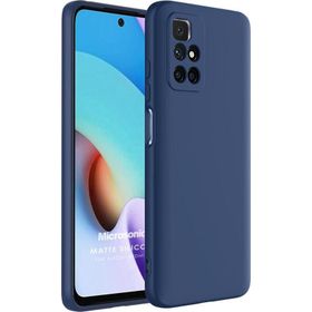 Microsonic Matte Silicone Xiaomi Redmi 10 2022 Lacivert Cep Telefonu Kılıfı