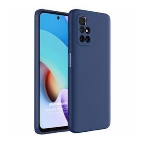 Microsonic Matte Silicone Xiaomi Redmi 10 2022 Lacivert Cep Telefonu Kılıfı