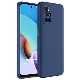 Microsonic Matte Silicone Xiaomi Redmi 10 2022 Lacivert Cep Telefonu Kılıfı