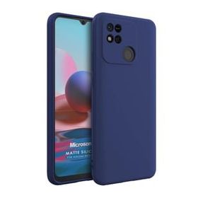 Microsonic Matte Silicone Xiaomi Redmi 10A Lacivert Cep Telefonu Kılıfı