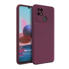 Microsonic Matte Silicone Xiaomi Redmi 10C Mor Cep Telefonu Kılıfı