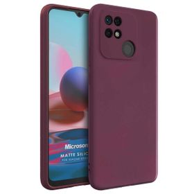 Microsonic Matte Silicone Xiaomi Redmi 10C Mor Cep Telefonu Kılıfı