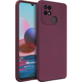 Microsonic Matte Silicone Xiaomi Redmi 10C Mor Cep Telefonu Kılıfı