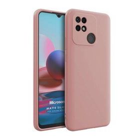 Microsonic Matte Silicone Xiaomi Redmi 10C Rose Gold Cep Telefonu Kılıfı