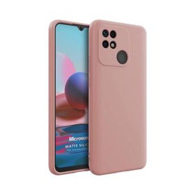Microsonic Matte Silicone Xiaomi Redmi 10C Rose Gold Cep Telefonu Kılıfı