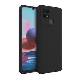 Microsonic Matte Silicone Xiaomi Redmi 10C Siyah Kılıf