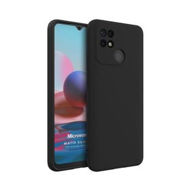 Microsonic Matte Silicone Xiaomi Redmi 10C Siyah Kılıf