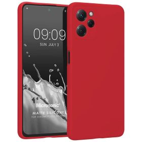 Microsonic Matte Silicone Xiaomi Redmi 12 Kırmızı Cep Telefonu Kılıfı