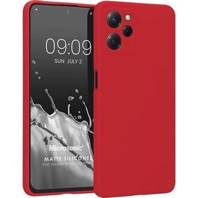 Microsonic Matte Silicone Xiaomi Redmi 12 Kırmızı Cep Telefonu Kılıfı