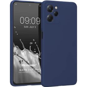 Microsonic Matte Silicone Xiaomi Redmi 12 Lacivert Cep Telefonu Kılıfı