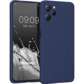 Microsonic Matte Silicone Xiaomi Redmi 12 Lacivert Cep Telefonu Kılıfı