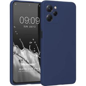 Microsonic Matte Silicone Xiaomi Redmi 12 Lacivert Cep Telefonu Kılıfı
