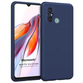 Microsonic Matte Silicone Xiaomi Redmi 12C Lacivert Cep Telefonu Kılıfı