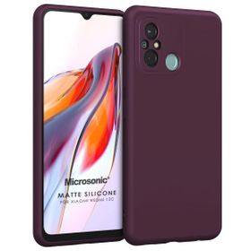 Microsonic Matte Silicone Xiaomi Redmi 12C Mor Cep Telefonu Kılıfı