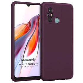 Microsonic Matte Silicone Xiaomi Redmi 12C Mor Cep Telefonu Kılıfı