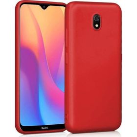 Microsonic Matte Silicone Xiaomi Redmi 8A Kırmızı Cep Telefonu Kılıfı