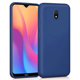 Microsonic Matte Silicone Xiaomi Redmi 8A Lacivert Cep Telefonu Kılıfı